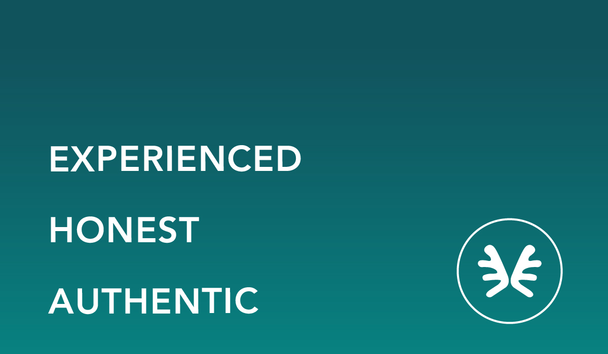 Experienced, Honest, Authentic 1200 x 700 px
